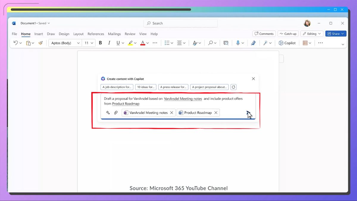 Ứng dụng trí tuệ nhân tạo trong Word, PowerPoint và Excel